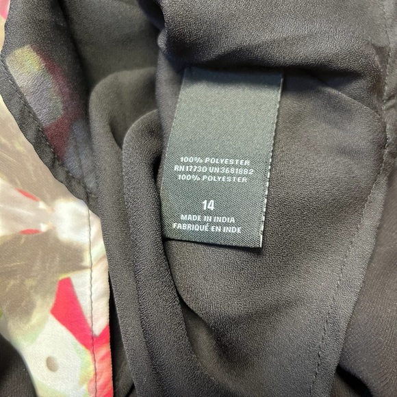 Prabal Gurung - Women’s Black Dress with Central Floral print Sz 14 - Picture 6 of 7